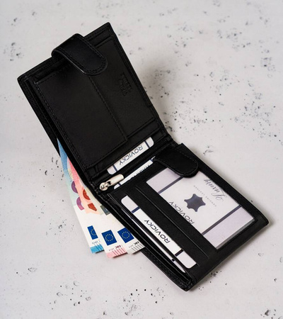 Große Herren Geldbörse aus Leder mit Druckknopfverschluss – Always Wild