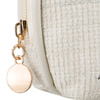Beige Damen-Kosmetiktasche aus Synthetikmaterial mit dekorativen Pailletten – Rovicky