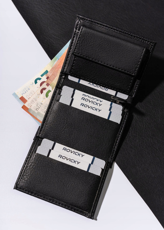 Kompakte, vertikale Herren Geldbörse aus Öko-Leder – 4U Cavaldi