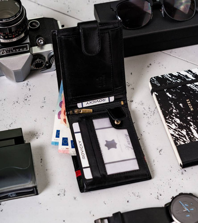 Große Herren Geldbörse mit Druckknopf – Rovicky