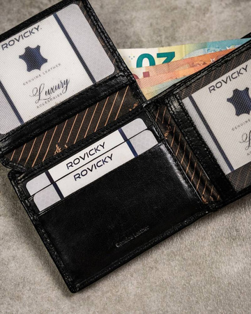 Kompakte Herren Geldbörse aus Echtleder – Pierre Andreus