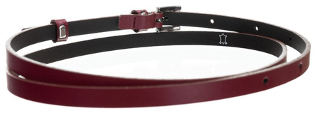 Damen Gürtel schmal mit silberner Metallschnalle, klassisch