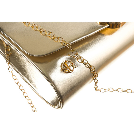 Abendtasche aus Öko-Leder in Hellgold – Rovicky