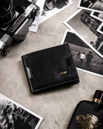 Geschenkset: Herren Geldbörse aus Leder, Etui und Schlüsselanhänger – Peterson