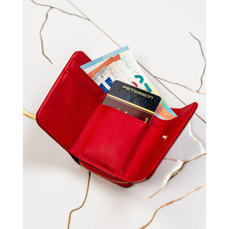 Minimalistischer Damen Geldbörse in Rot – Peterson