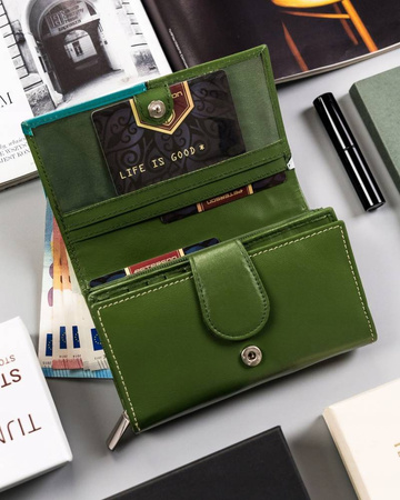 Mittelgroße Damen Geldbörse aus Echtleder – Peterson