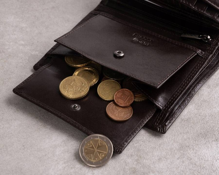 Große Herren Geldbörse aus Echtleder ohne Verschluss – Rovicky