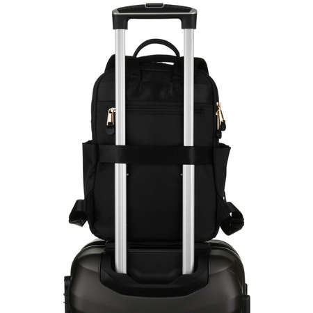 Peterson – Schwarzer Damen-Rucksack aus Nylon mit verstellbaren Trägern