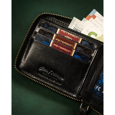 Sportliche Herren Geldbörse aus Leder mit Reißverschluss – Peterson
