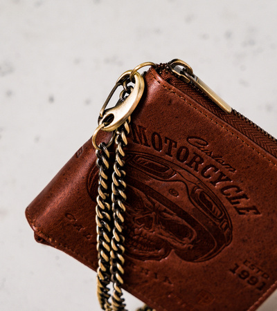 Große Herren Geldbörse aus Leder mit Kette – Peterson