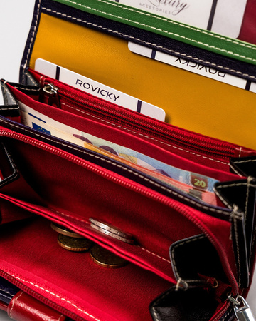 Herren Geldbörse aus farbigem Echtleder – Rovicky