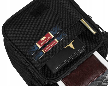 Herren Umhängetasche mit Klappe aus Polyester – Peterson