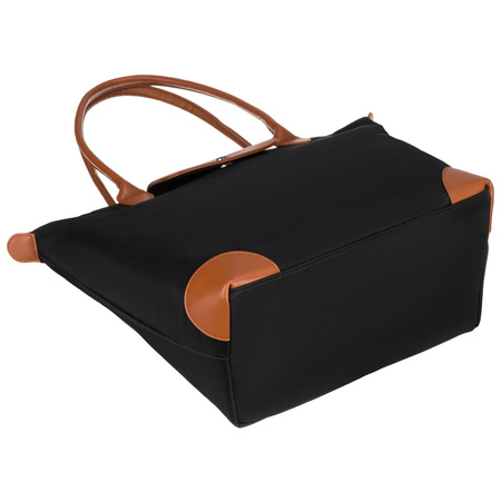 Klassische Damen Shopper aus schwarzem Polyester – Peterson