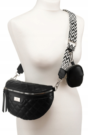 Städtische, gesteppte Damen Gürteltasche aus Öko-Leder – Rovicky