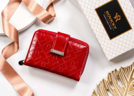 Damen Geldbörse mit geprägtem Monogramm – Rovicky