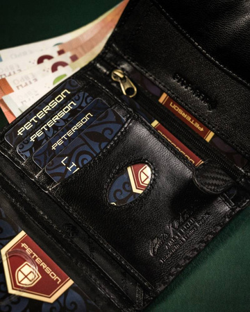 Vertikale große Herren Geldbörse aus Leder – Peterson