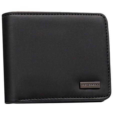 Kleine, schwarze Herren Geldbörse aus Öko-Leder – Peterson