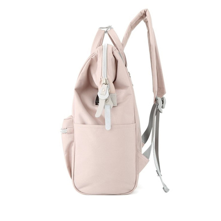 Rucksack in Puderrosa mit verstellbaren Gurten und USB-Anschluss – Himawari