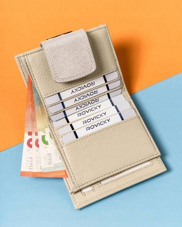 Kleine Damen Geldbörse aus Leder mit Bügel- und Druckknopf – Lorenti