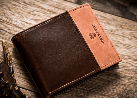 Zweifarbige Herren Geldbörse aus Leder – Peterson