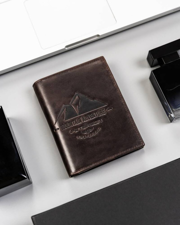 Große vertikale Herren Geldbörse aus echtem Leder – Peterson