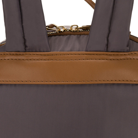 Grauer, städtischer Damen-Rucksack aus Polyester mit Reißverschlüssen – Peterson