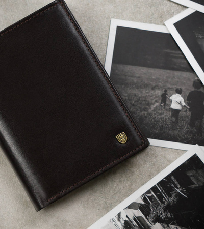 Herren Geldbörse aus Leder mit Fach für Fahrzeugschein – Rovicky