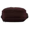 Bordeauxfarbene Damen-Umhängetasche aus Polyester, aufgehängt an einem verstellbaren Gürtel – Peterson