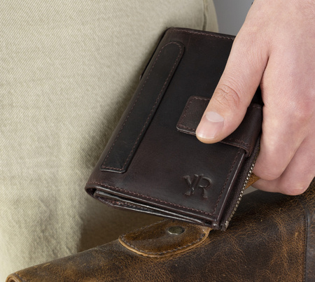 Herren Geldbörse aus Echtleder im Retro-Stil – Rovicky