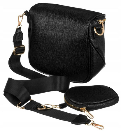 Elegante Damen-Umhängetasche aus Leder mit zusätzlicher Damen-Geldbörse – Rovicky