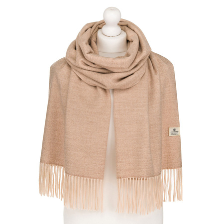 Klassischer Damen Schal mit Fransen in Beige – Peterson