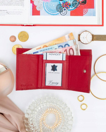 Kleine Damen Geldbörse aus echtem Leder – Rovicky