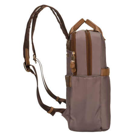 Peterson Damen-Rucksack aus Nylon, beige, mit verstellbaren Trägern, mit Reißverschluss.