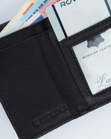 Eleganter Damen Geldbörse mit Druckknopf aus echtem Leder – Rovicky