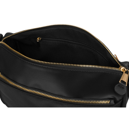 Schwarze Damentasche aus Nylon mit Schulterriemen – Peterson