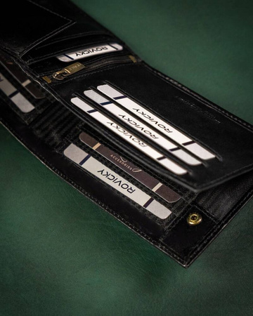 Herren Geldbörse aus Leder mit RFID-Schutz – Rovicky