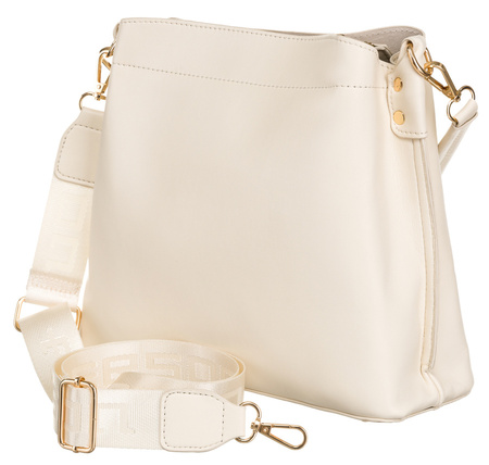 Weiße Damen Handtasche aus Öko-Leder als Henkeltasche oder Schultertasche – Peterson