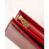 Rote Damen Geldbörse aus Leder mit Magnet- und Reißverschluss und RFID-Schutz – Peterson