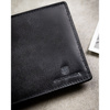 Große Herren-Geldbörse aus echtem Leder in Schwarz mit RFID-Schutz - Peterson