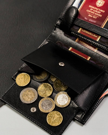 Große Herren Geldbörse aus Echtleder ohne Verschluss – Peterson