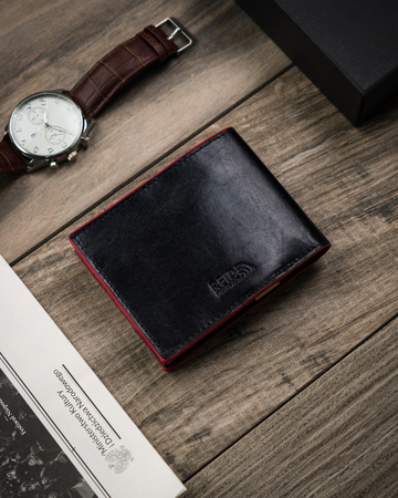 Elegante Herren Geldbörse mit rotem Akzent – Peterson