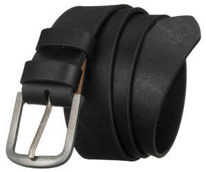 Herren Ledergürtel mit silberfarbener klassischer Schnalle – Peterson