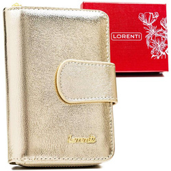 Elegante Damen Geldbörse mit Druckknopf und Reißverschluss – Lorenti