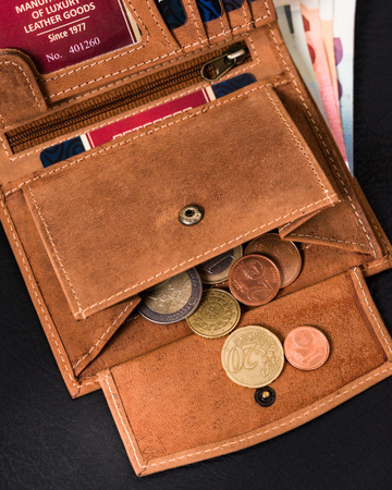 Elegante, vertikale Herren Geldbörse aus Leder – Peterson