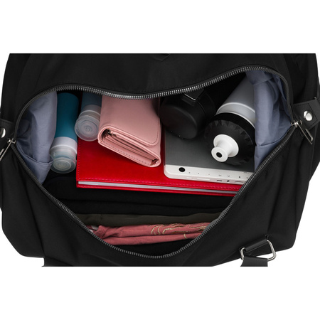 Damen Trainingstasche aus Polyester in Schwarz mit Reißverschluss - Peterson