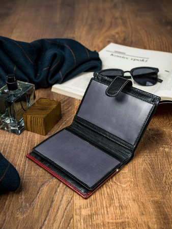 Herren Geldbörse hochkant, zweifarbig aus Leder – Rovicky