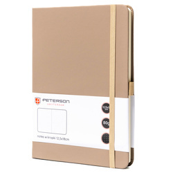 Notizbuch im Format B6 in Khaki mit Punkten bedruckt – Peterson