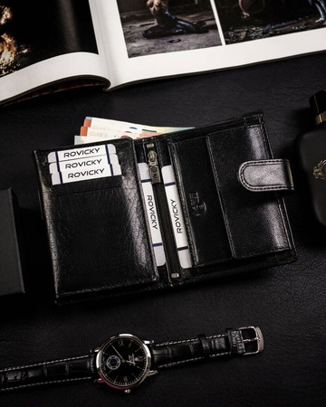 Elegante Herren Geldbörse aus Leder – Rovicky