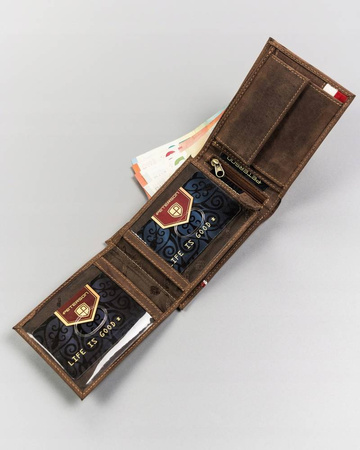 Herren Geldbörse aus Leder mit patriotischem Design – Peterson