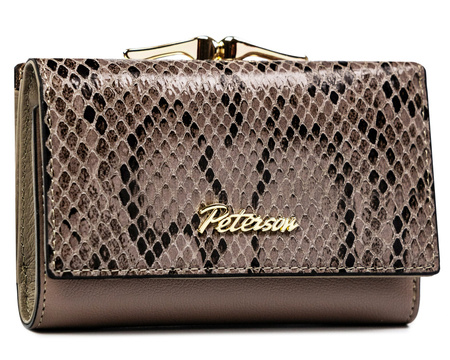 Damen Geldbörse aus Leder mit Schlangenmuster – Peterson